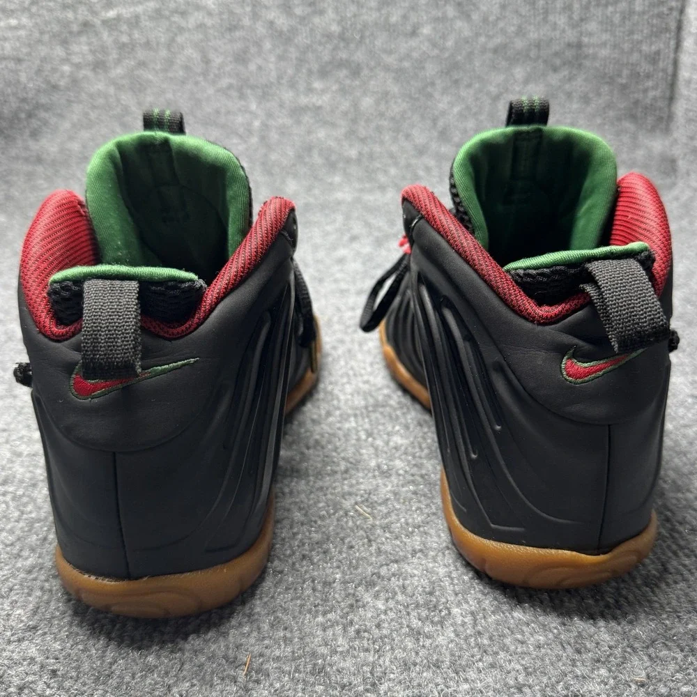 Nike Air Foamposite Pro Kids 4.5Y Black Gucci Gym Red Gorge Green 644792-004